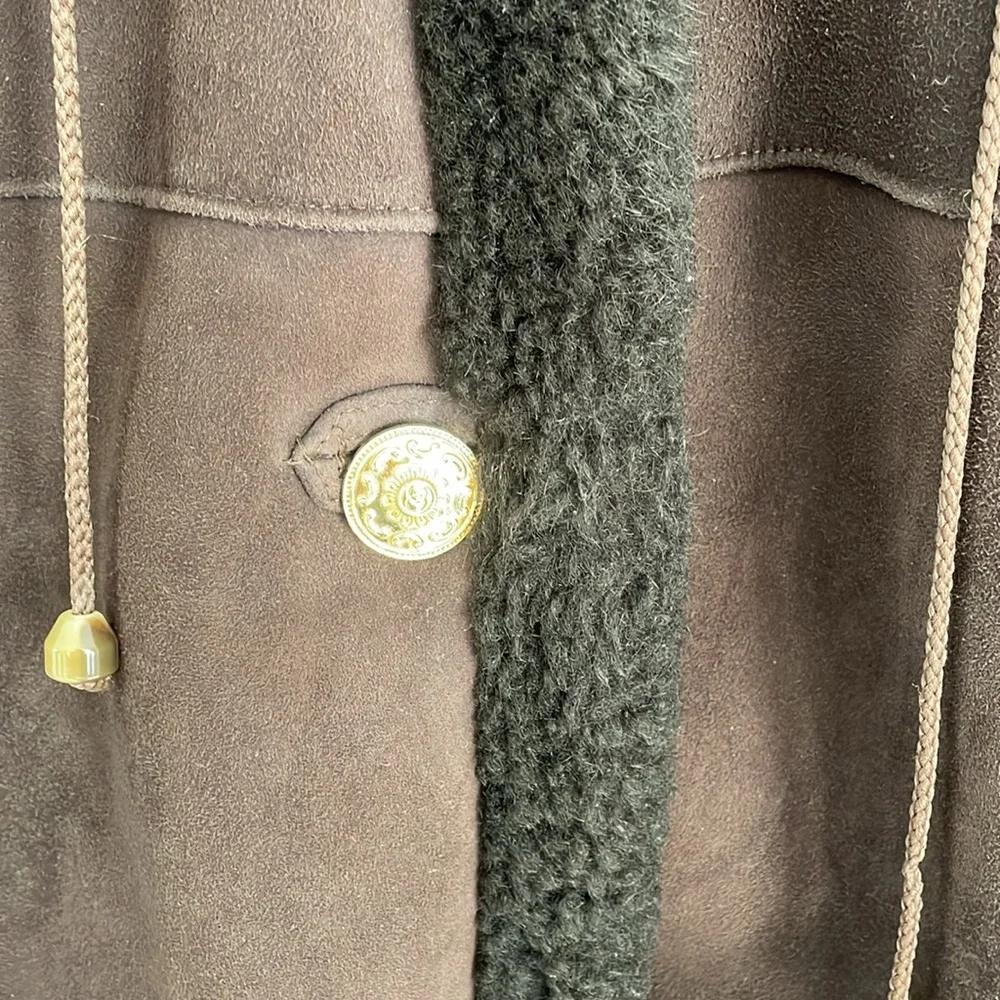 Beautiful extra warm women’s genuine shearling with mink colour and cuff sz XL - Picture 3 of 12